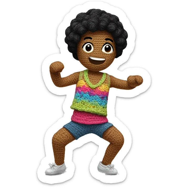 crochet dance sticker