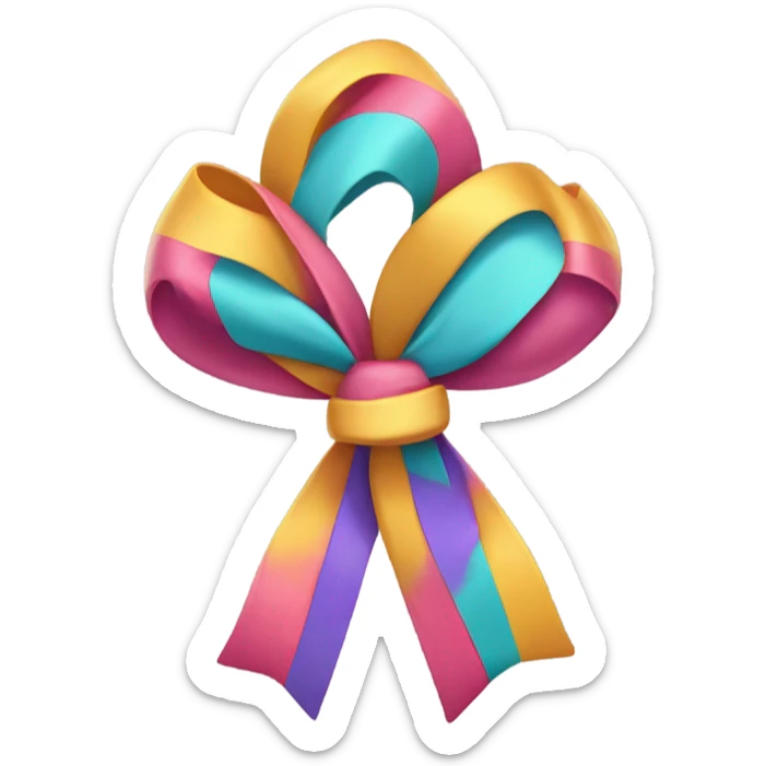 Cute bow sticker