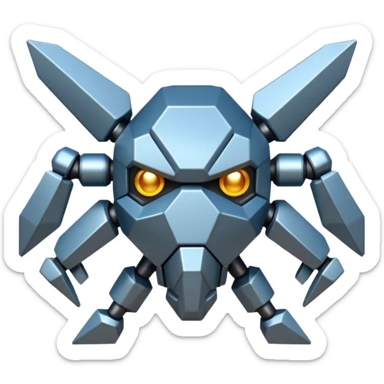 Haz un emoji del Pokémon metagross y 1ue sea fiel al pokemos sticker