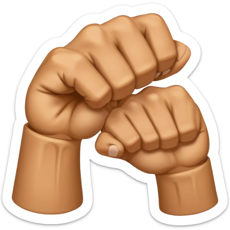 Bent wrist nub like a fist bump but with wrists sticker