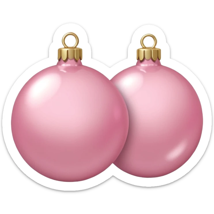 the color is baby pink its still christmas themed and aesthetic sticker