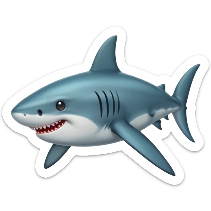 El emoji del tiburón pero de color negro para copiar y pegar  sticker