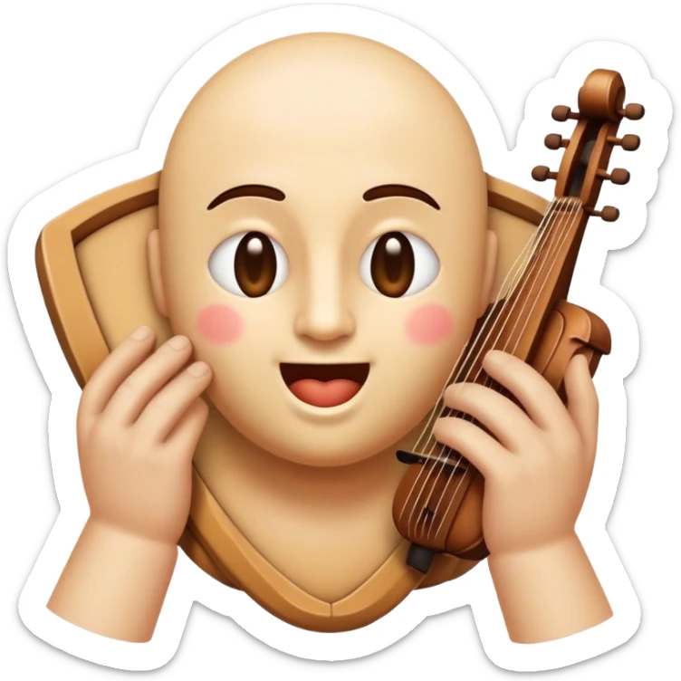 Cinematic Realistic Klapa Music Pop Culture Emoji, depicted with a soulful portrayal of traditional Croatian vocal music rendered with delicate textures and warm, cultural lighting. sticker