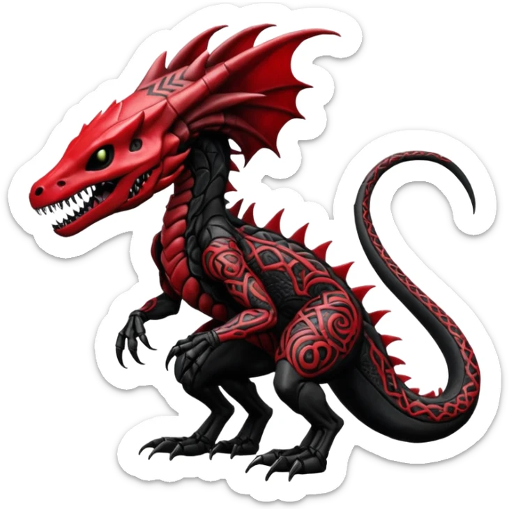  Venom-Marowak-Salandit-Xenomorph-hybrid-fantasy-creature (full body) with patterns sticker