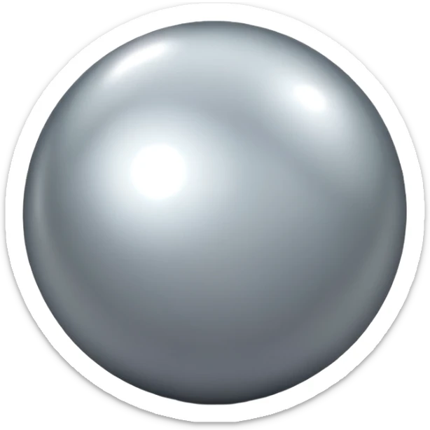 Silver sphere sticker