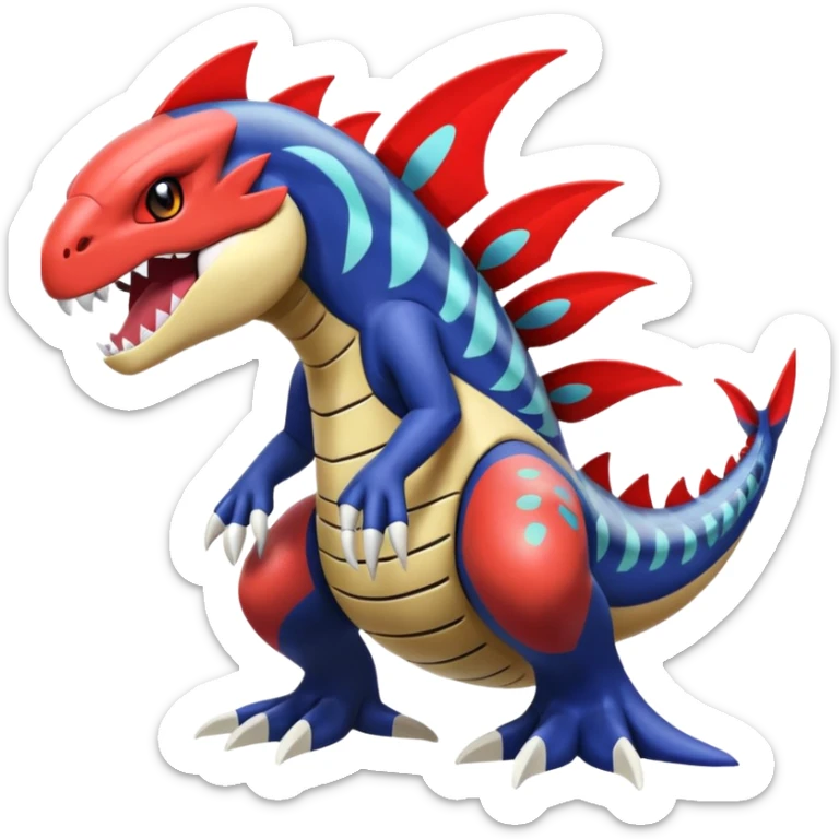 Meloetta-Groudon-Kyogre-Pokémon-Fakémon-fusion-hybrid-creature sticker