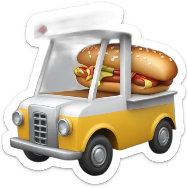 Carrito ambulante para la venta de hot dogs y hamburguesas qué lleva por nombre  NURSE sticker