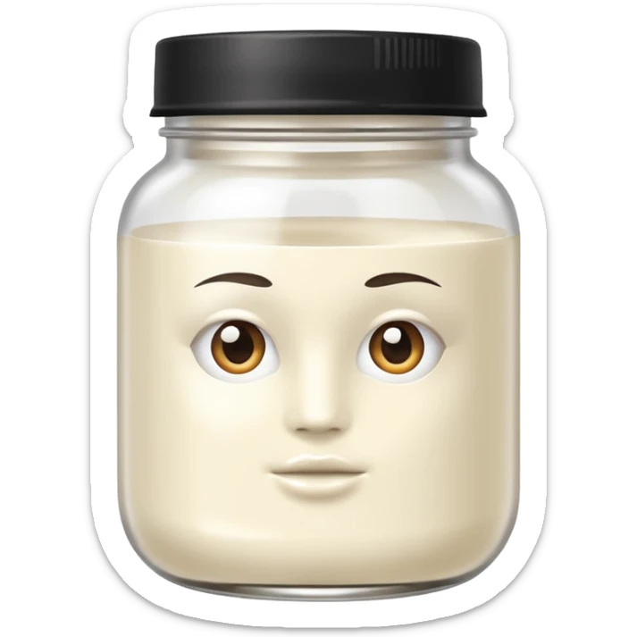 WHITE hair mask in a jar THE PRODUCT WITHOUT MOUTH AND EYES  sticker