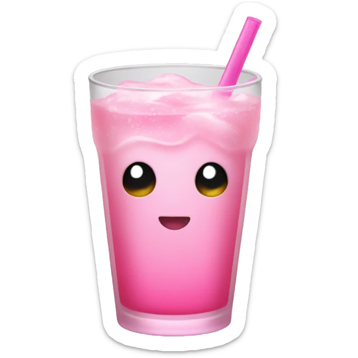 Pink girly drink sticker