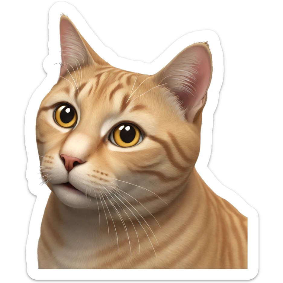 realistic cat portrait close up sticker