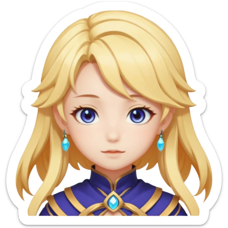 Cute Lumine from Genshin Impact in Photorealistic Hoyoverse Anime Style  sticker