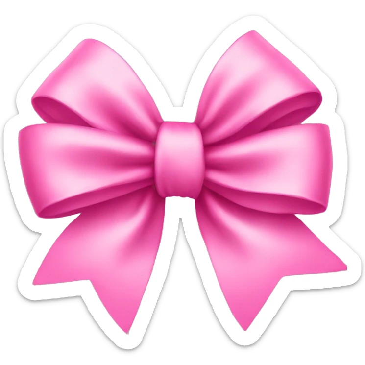 Pink bow sticker