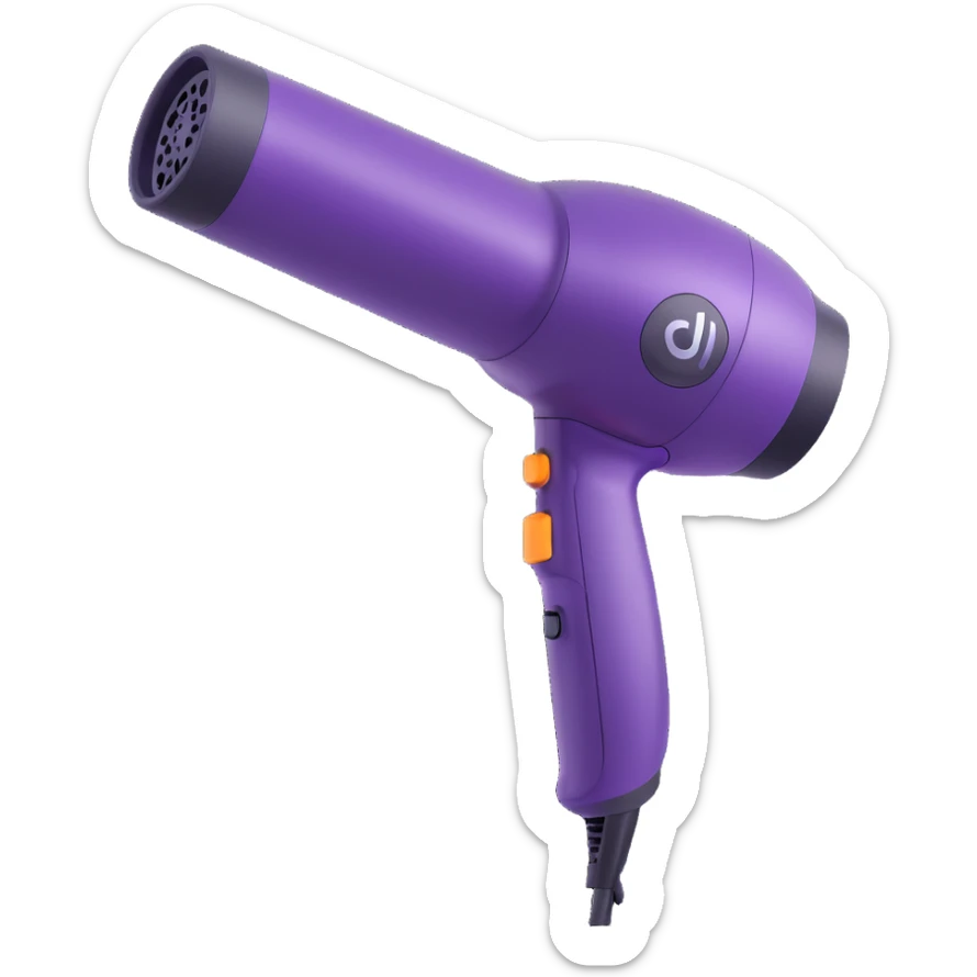 soft purple hair dryer inspired by Dyson sticker