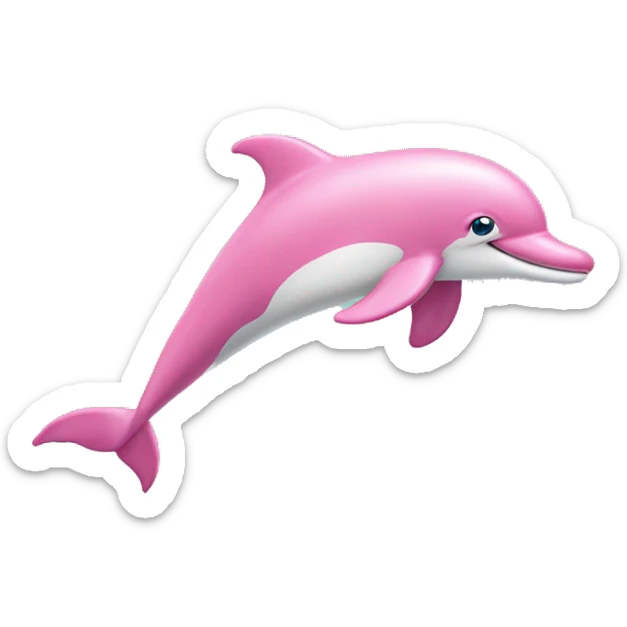 Pink dolphin  sticker
