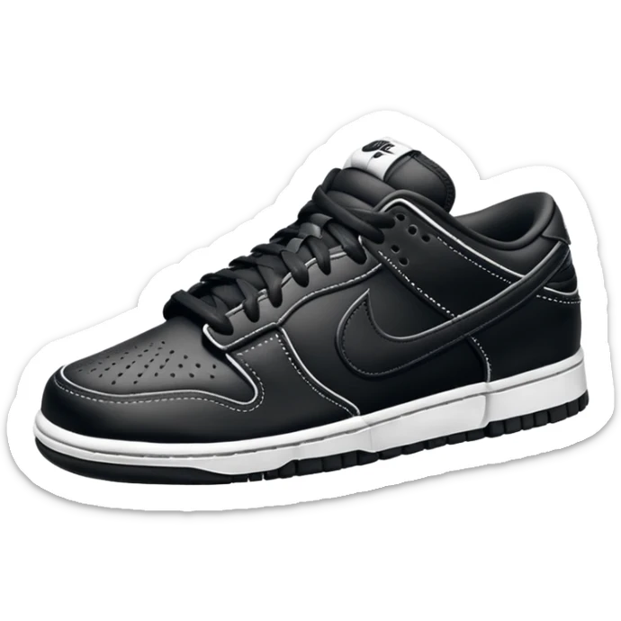 I want you to draw a black Nike Dunk Low with the Nike logo facing right

 sticker