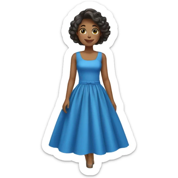 blue dress sticker