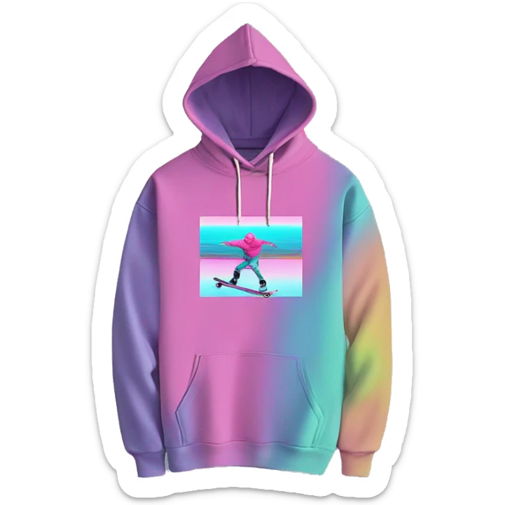 Vaporwave person hoodie dancing Skater fashion aesthetic baggy clothes graphic t shirt 420 sticker
