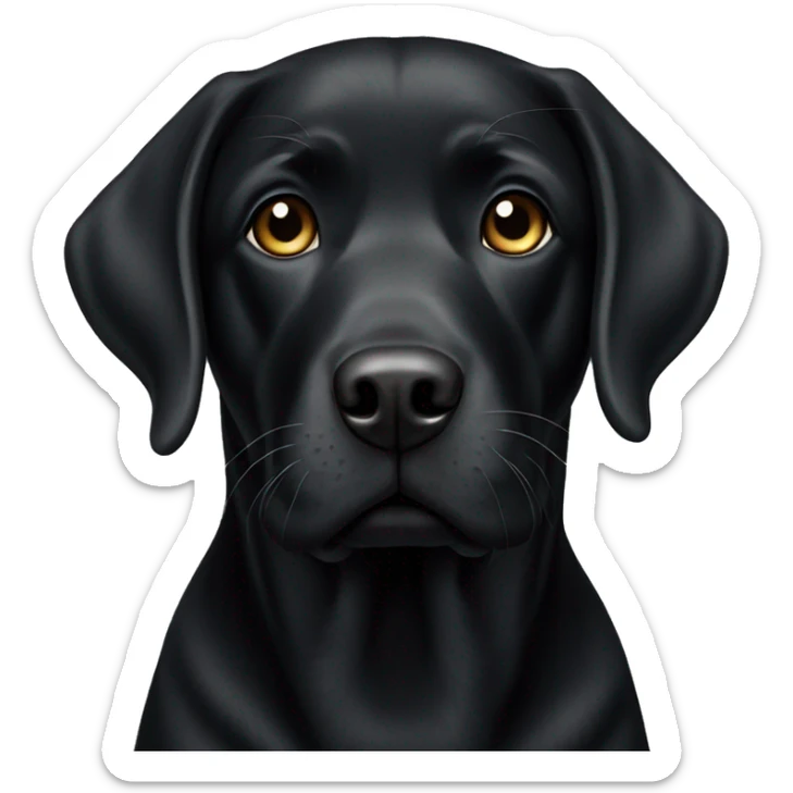 Black labrador  sticker