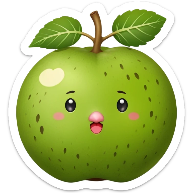 Something in green, cute, can be used for daily use, no meaning, inspired by chinese culture and kiwi fruit, no context  sticker
