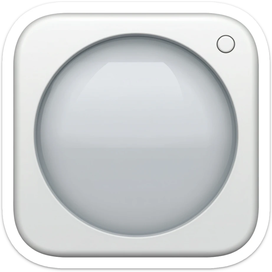 white alarm clock sticker