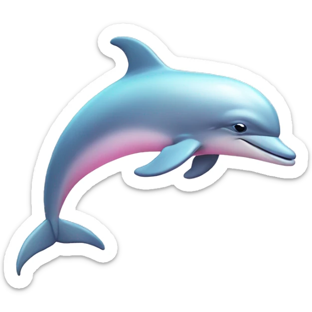 Pastel-pink-colors-dolphin sticker