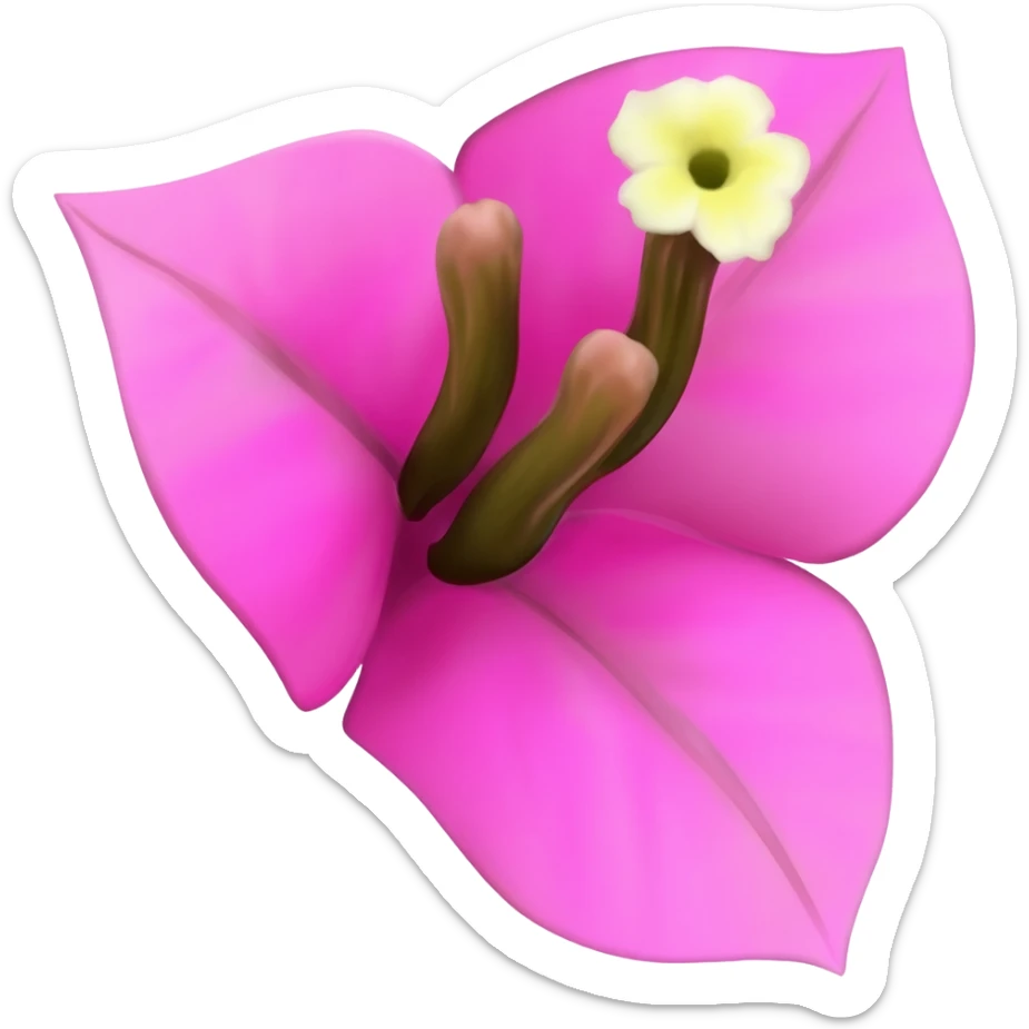 Pink and white Bougainville sticker