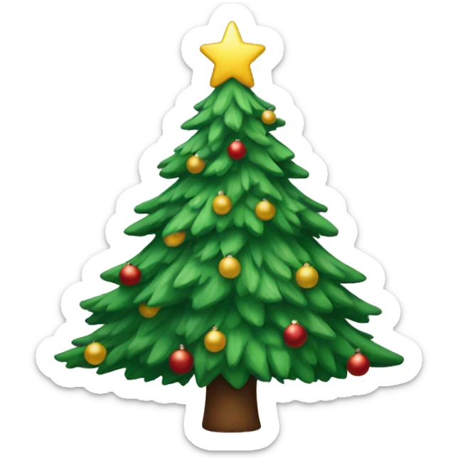 Christmas tree sticker