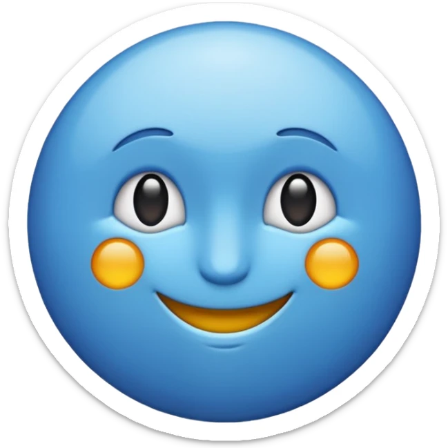 Emoji en forma de circulo de verificacion de color azul que el azul no sea tan claro ni tan oscuro sticker