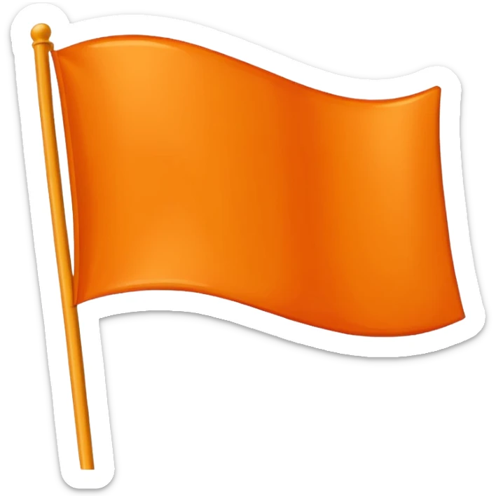 Orange flag sticker