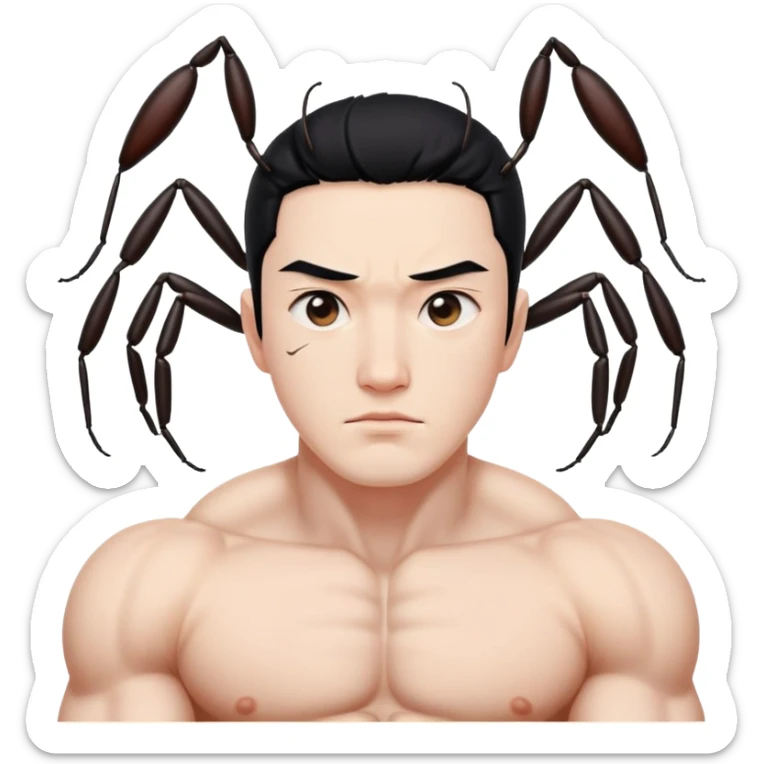 Sung Jin Woo from Solo Leveling facing the ant king of Jeju Island sticker