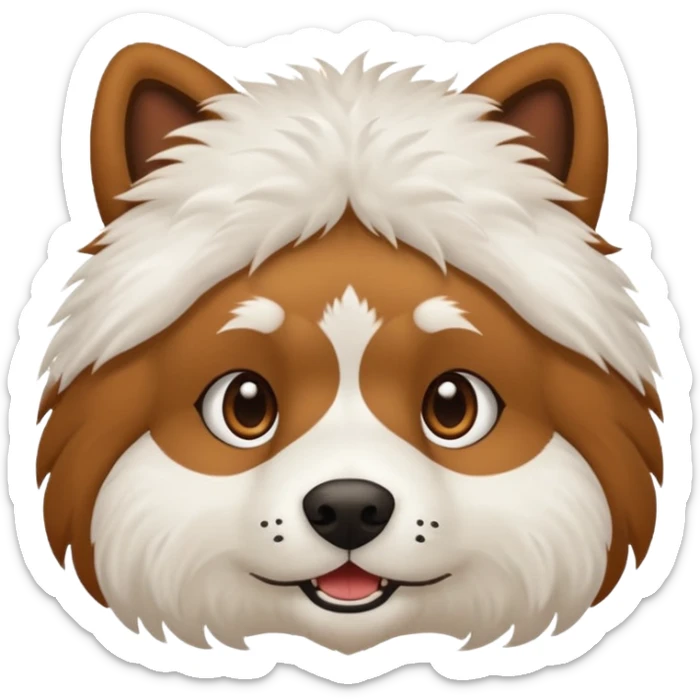 I want a brown Anjing kampung(talamian) with white furs from jaw below.  sticker