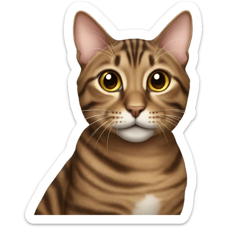 brown tabby cat sticker