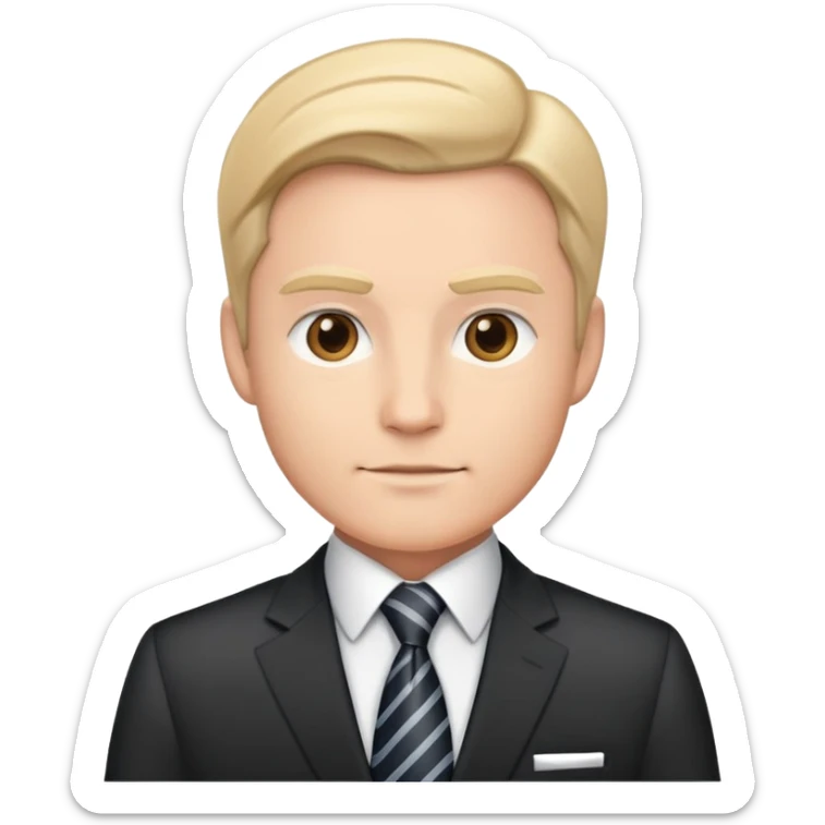 Confident business person in a suit and tie, professional leader, executive sticker