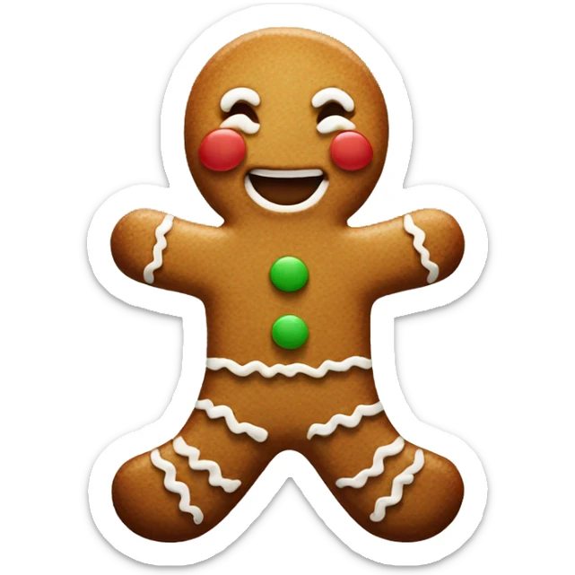 Gingerbread man sticker