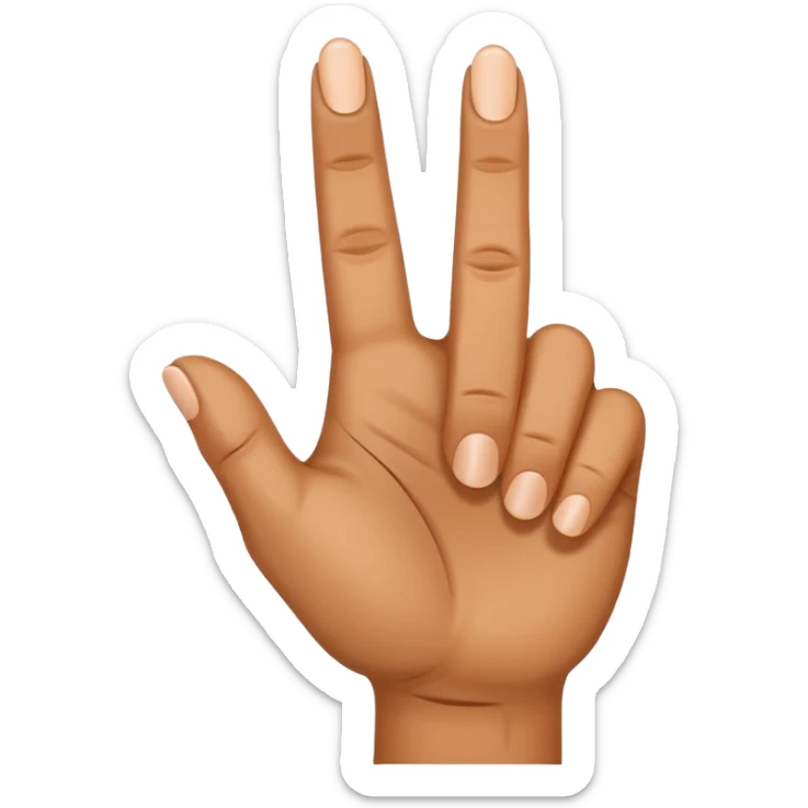 I want a hand with four fingers and one thumb and i want the pointer finger extended out and the thumb upward as to make a gun (finger gun) sticker