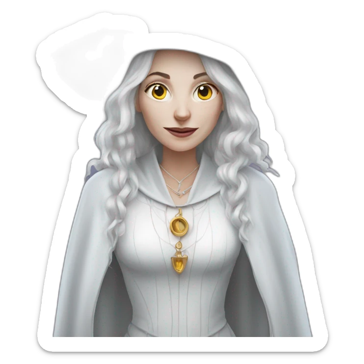White witch with sticker