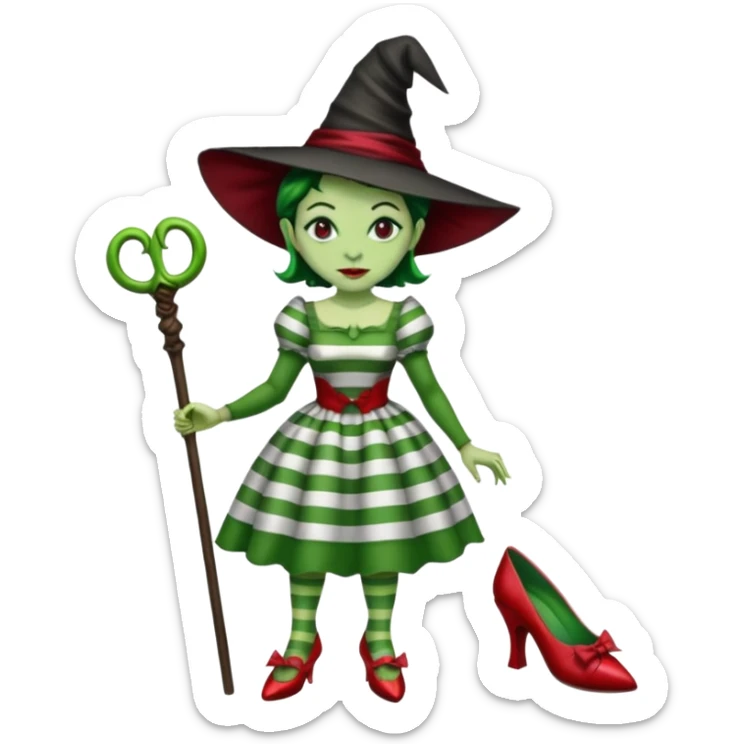 Wicked Witch of the East from the Wizard of Oz sticker