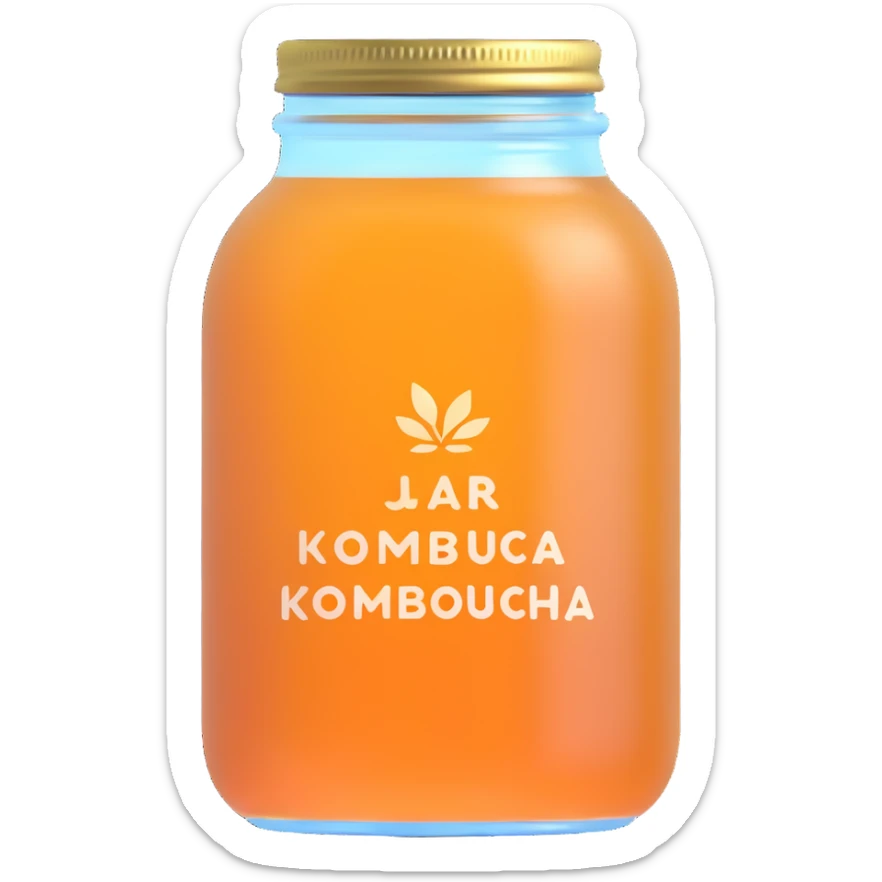 jar of kombucha sticker