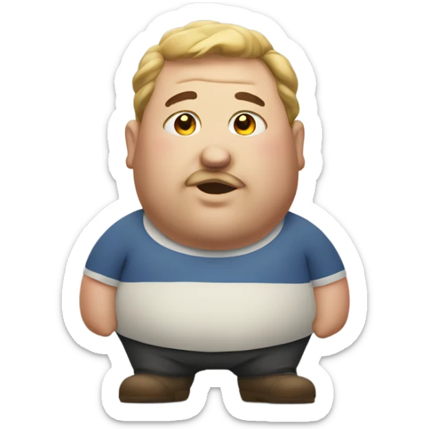 A fat guy sticker