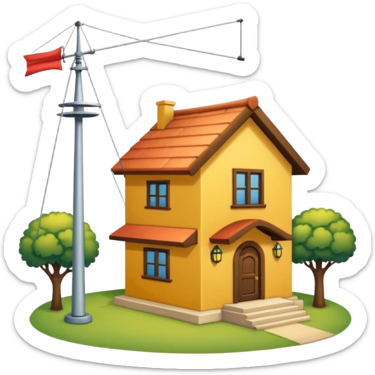 faça a corporação capsula, no caso a casa amarela da corpração capsula de dragon ball, redonda sticker