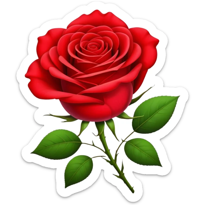 Red rose symbol of the Social Democratic Party of Germany sticker