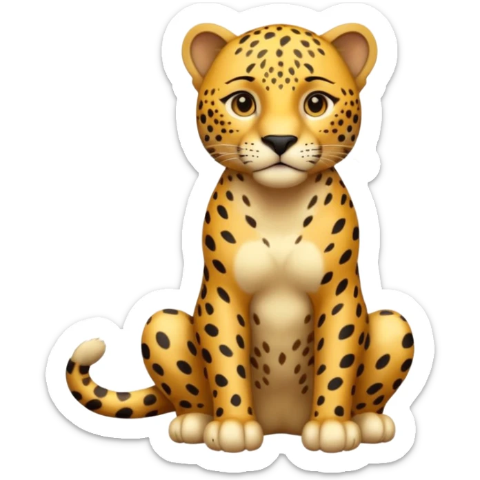 A high-resolution photo-realistic digital illustration of a young jaguar, chest upward A high-resolution, photo-realistic digital illustration of a majestic young jaguar sticker