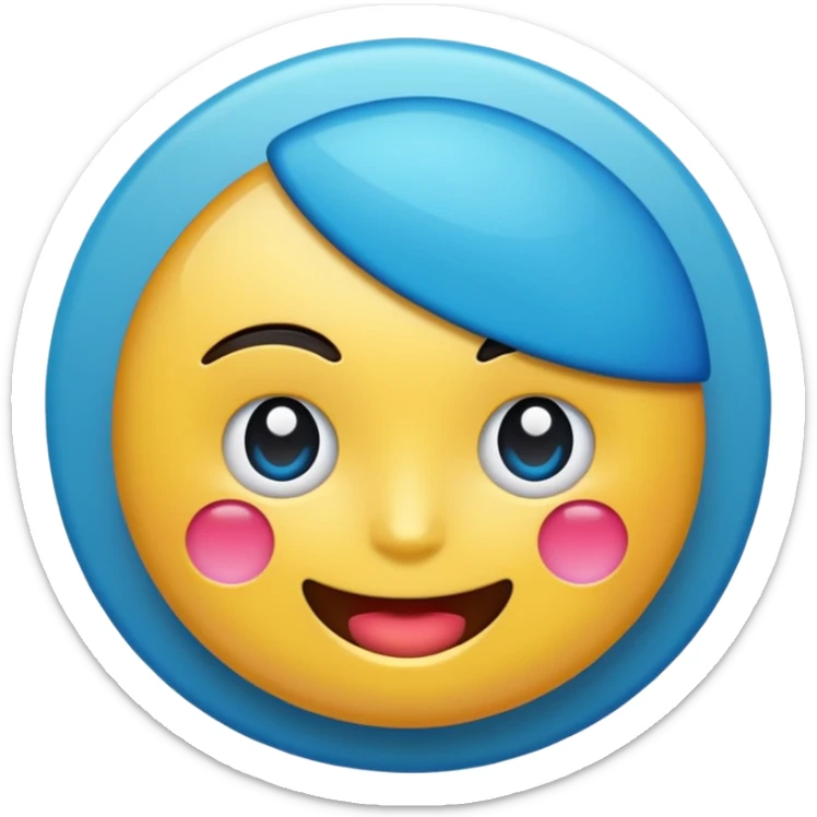 Emoji de verificación azul de tik tok pero que no salga la puntita de la verificación de la tilde que salga todo redondo  sticker