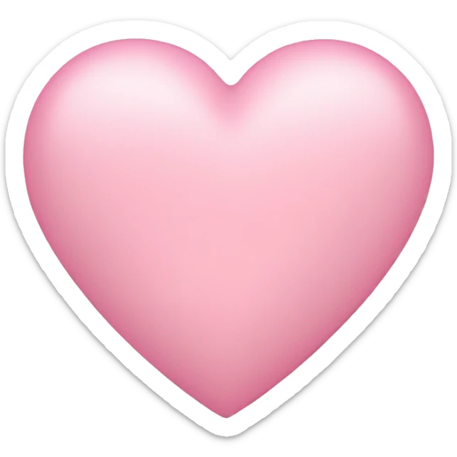 light pink heart sticker
