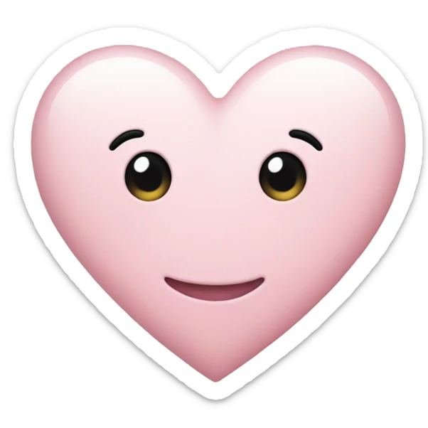 Light pink heart  sticker