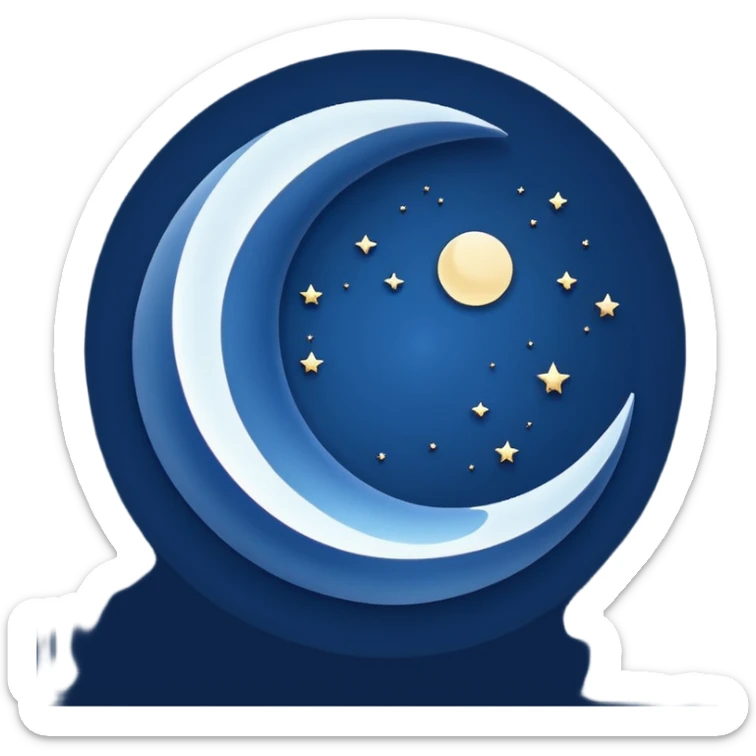 Genarate me a emoji of Dark mode moon like we got in our phones  sticker