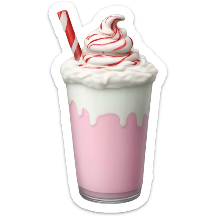 Peppermint milkshake sticker