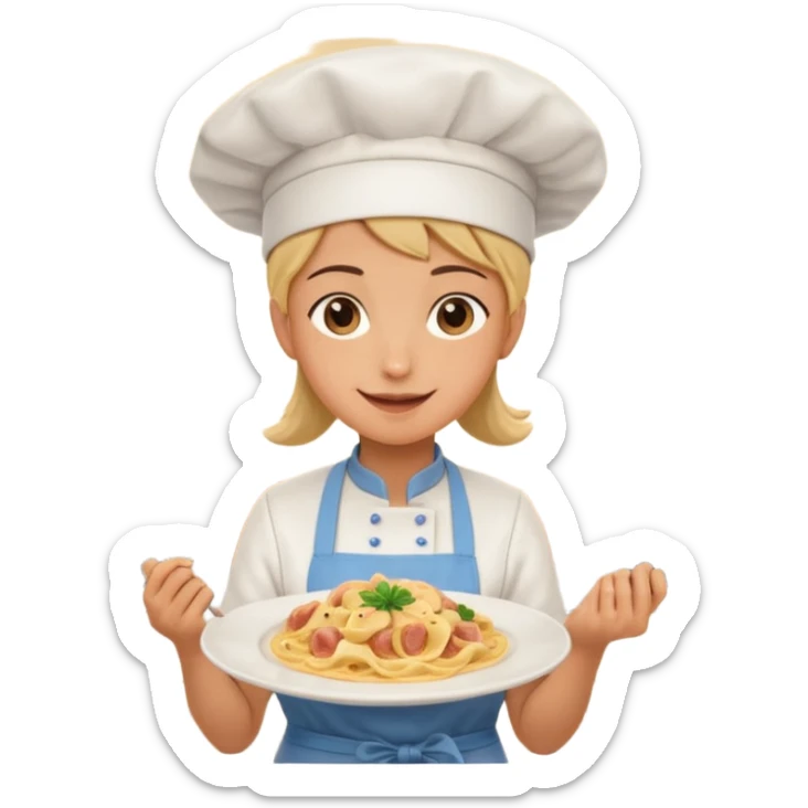 Bestie emoji were I kidnap but before that I make good carbonara in my besties kitchen sticker
