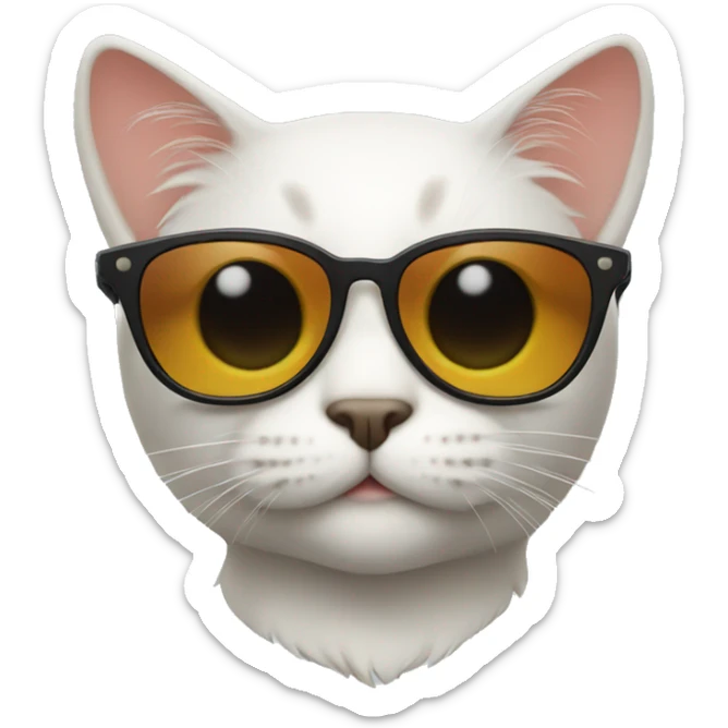 Cat with sunglasses sticker