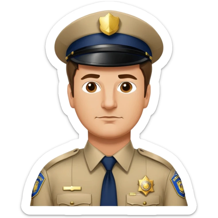 Nathan Fillion as John Nolan from The Rookie, police officer with short hair and uniform sticker